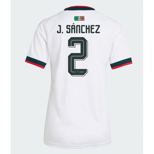 Stroje piłkarskie Meksyk Jorge Sanchez #2 Koszulka Wyjazdowej dla damskie MŚ 2026 Krótki Rękaw